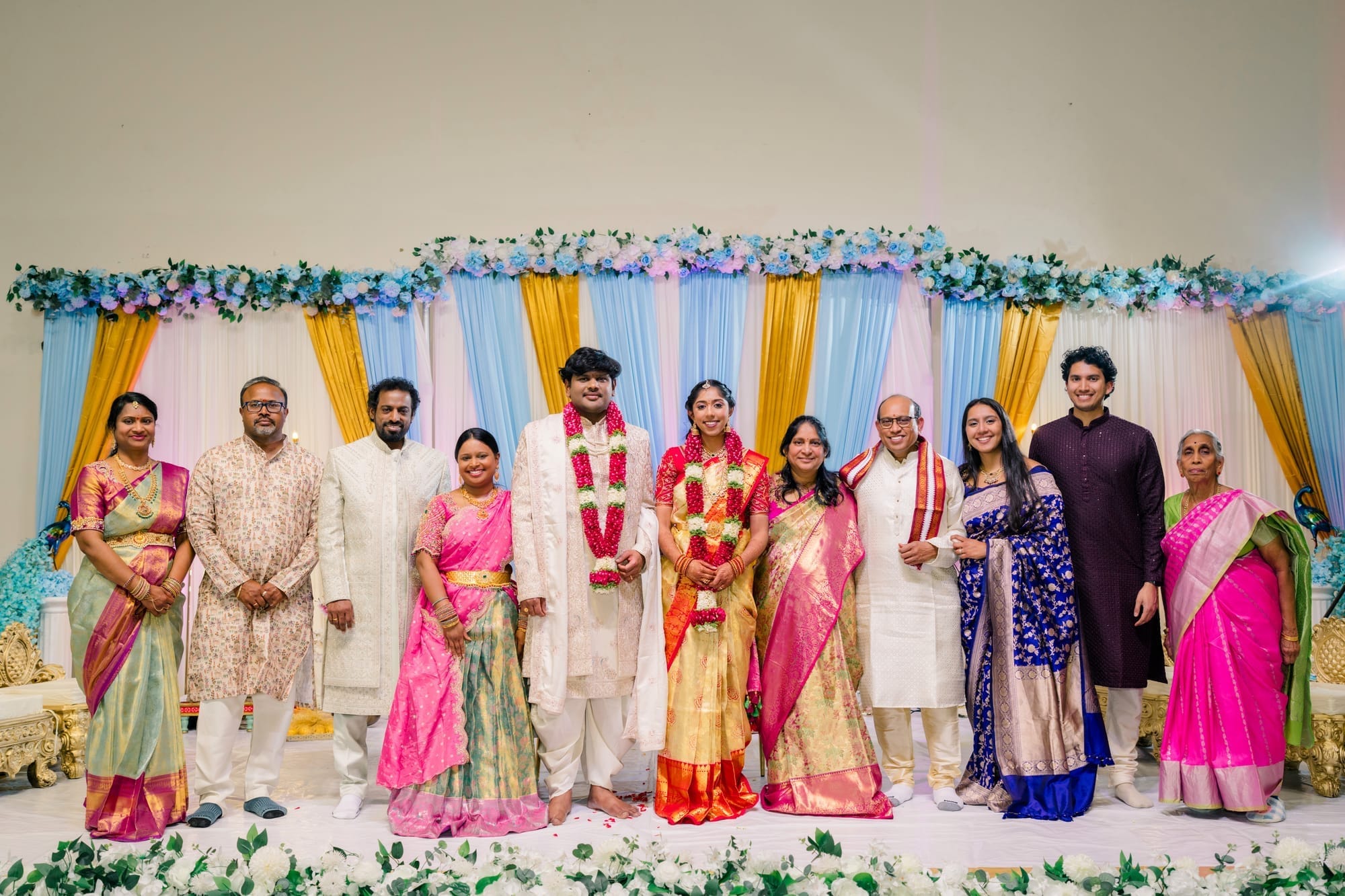 Both families together